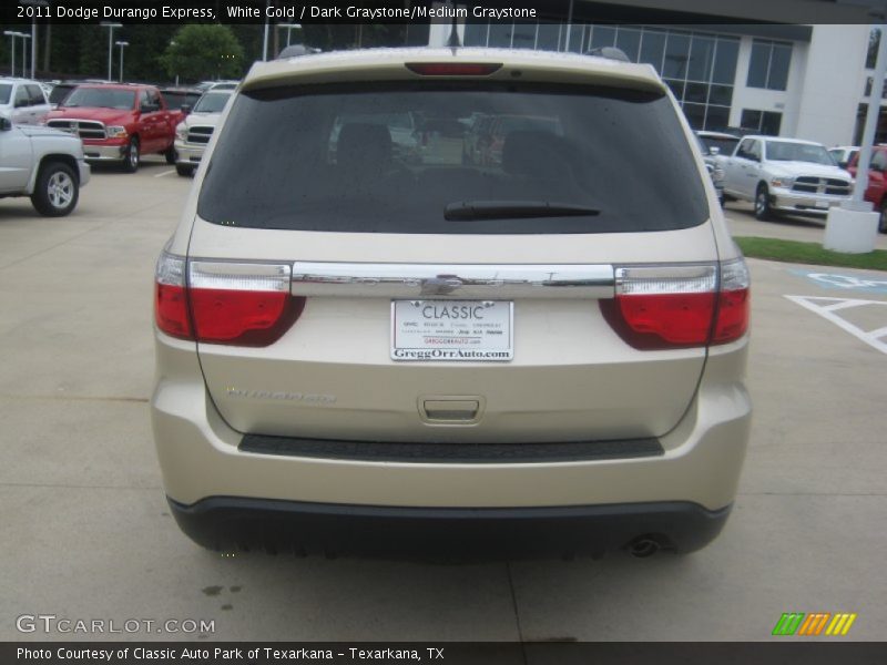 White Gold / Dark Graystone/Medium Graystone 2011 Dodge Durango Express