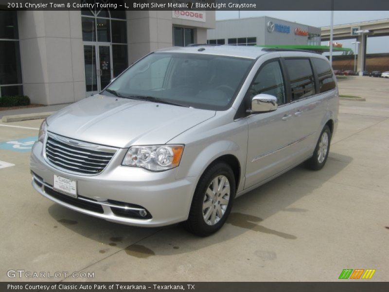 Bright Silver Metallic / Black/Light Graystone 2011 Chrysler Town & Country Touring - L