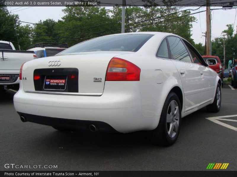 Polar White / Beige 2002 Audi A6 3.0 quattro Sedan
