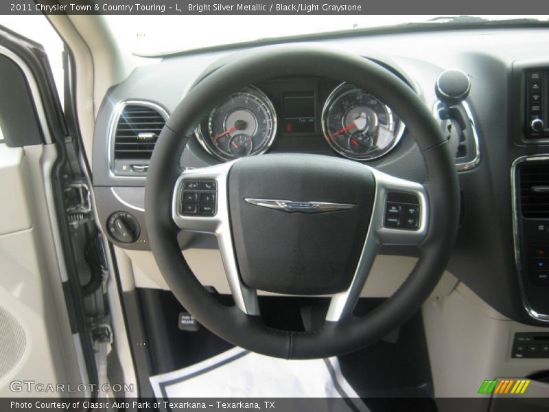 Bright Silver Metallic / Black/Light Graystone 2011 Chrysler Town & Country Touring - L