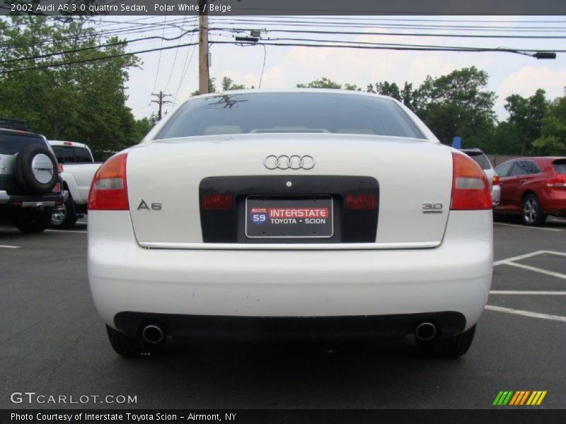 Polar White / Beige 2002 Audi A6 3.0 quattro Sedan