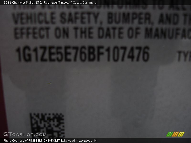 Red Jewel Tintcoat / Cocoa/Cashmere 2011 Chevrolet Malibu LTZ