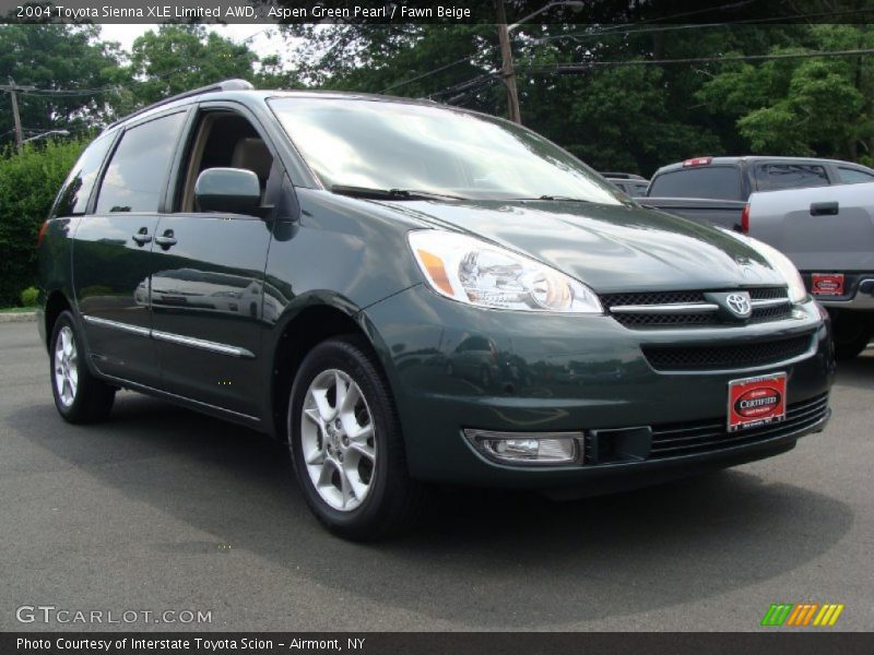 Aspen Green Pearl / Fawn Beige 2004 Toyota Sienna XLE Limited AWD