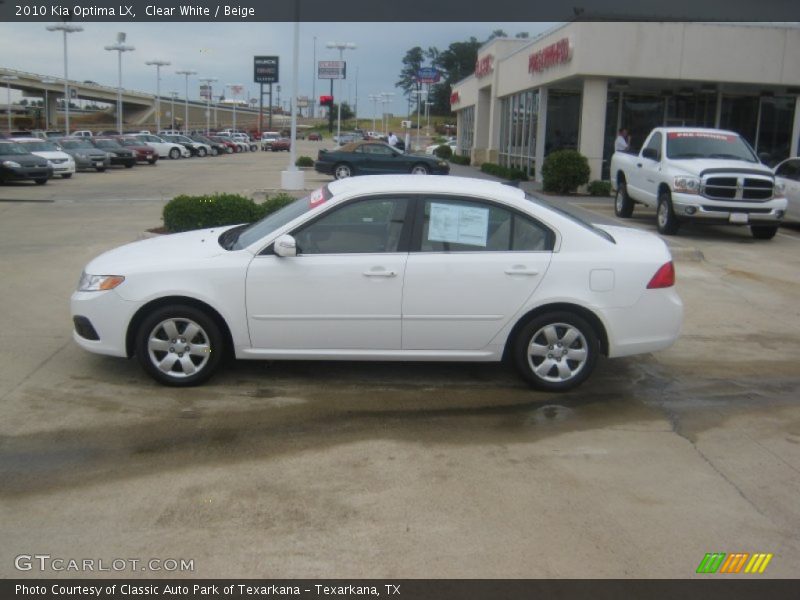 Clear White / Beige 2010 Kia Optima LX