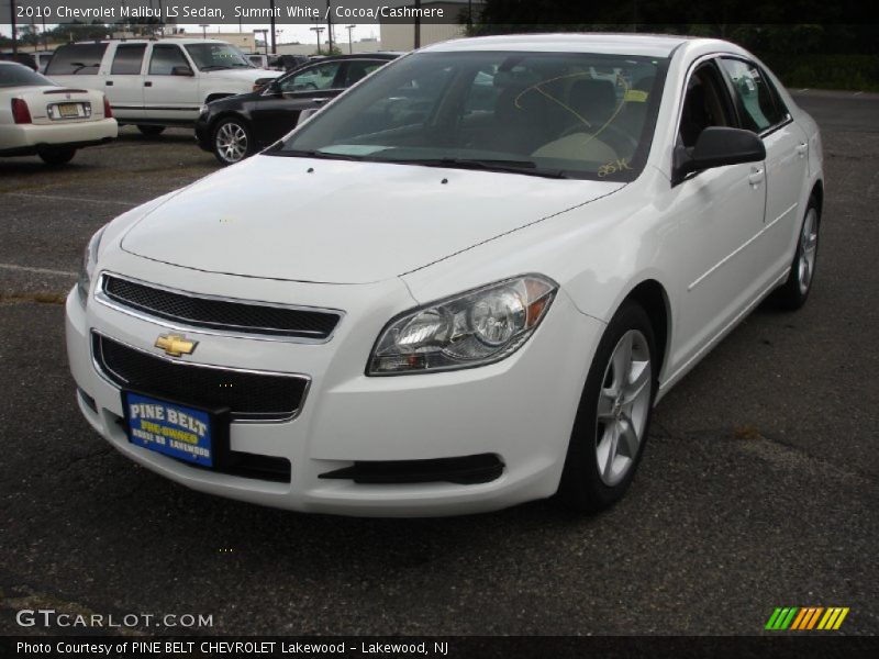 Summit White / Cocoa/Cashmere 2010 Chevrolet Malibu LS Sedan