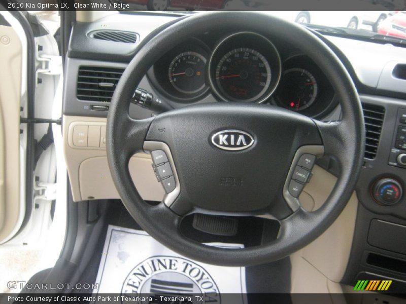 Clear White / Beige 2010 Kia Optima LX