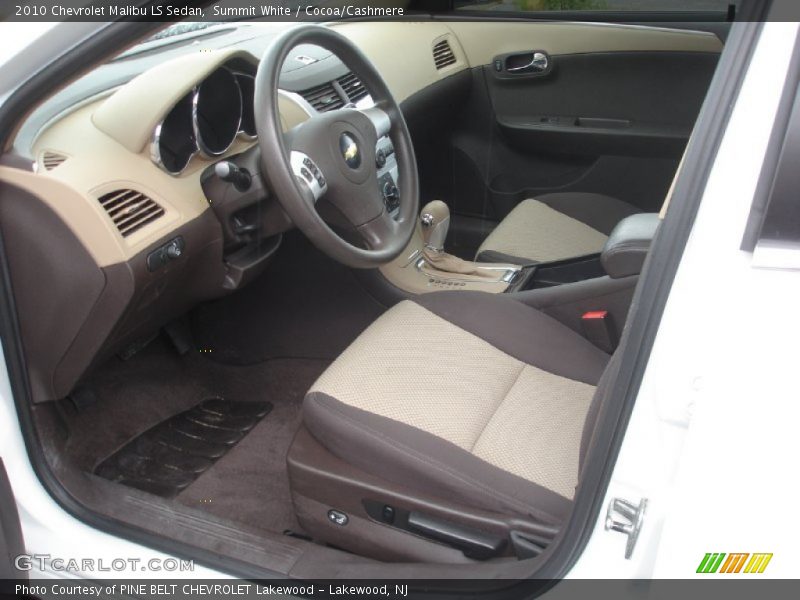 Summit White / Cocoa/Cashmere 2010 Chevrolet Malibu LS Sedan
