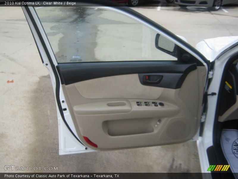 Clear White / Beige 2010 Kia Optima LX