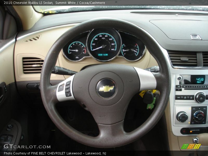 Summit White / Cocoa/Cashmere 2010 Chevrolet Malibu LS Sedan