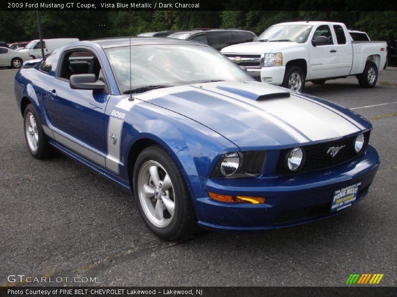 Vista Blue Metallic / Dark Charcoal 2009 Ford Mustang GT Coupe