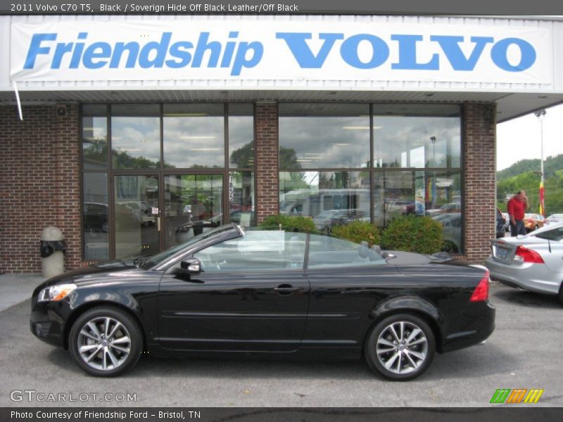 Black / Soverign Hide Off Black Leather/Off Black 2011 Volvo C70 T5