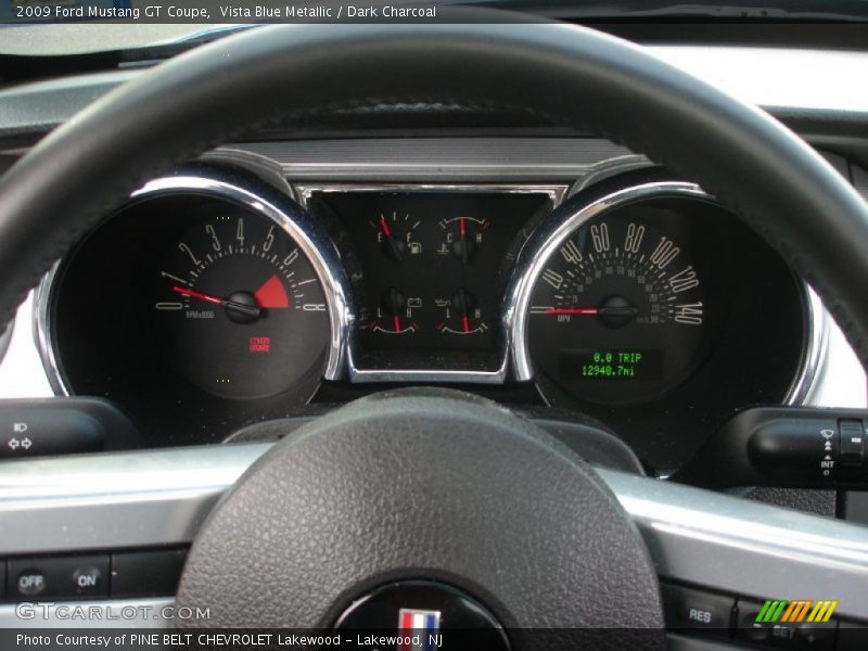 Vista Blue Metallic / Dark Charcoal 2009 Ford Mustang GT Coupe