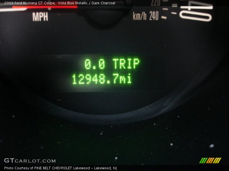 Vista Blue Metallic / Dark Charcoal 2009 Ford Mustang GT Coupe