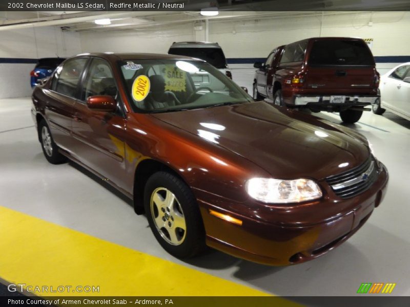 Redfire Metallic / Neutral 2002 Chevrolet Malibu LS Sedan