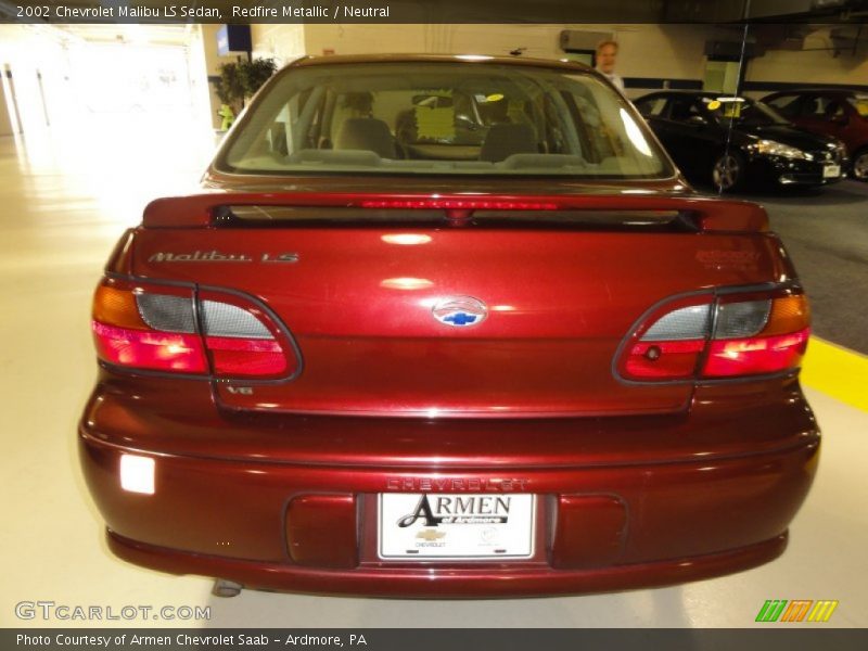 Redfire Metallic / Neutral 2002 Chevrolet Malibu LS Sedan