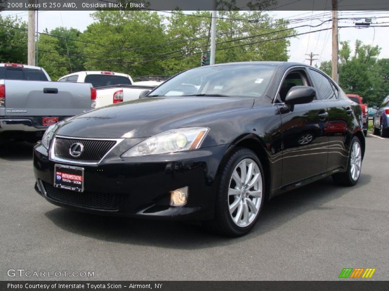 Obsidian Black / Black 2008 Lexus IS 250 AWD