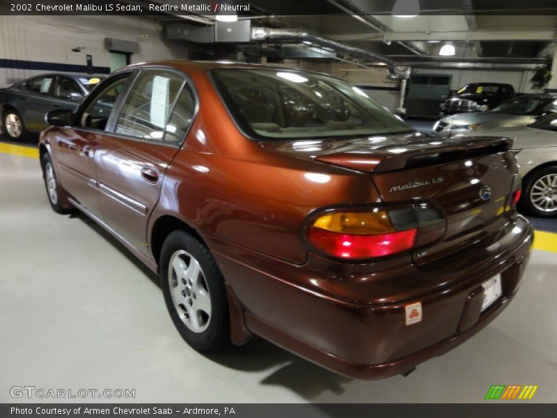 Redfire Metallic / Neutral 2002 Chevrolet Malibu LS Sedan
