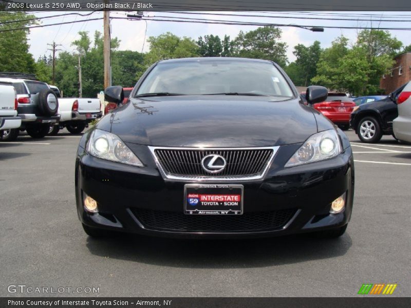 Obsidian Black / Black 2008 Lexus IS 250 AWD