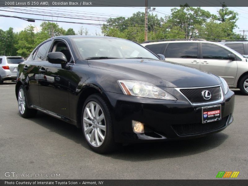 Obsidian Black / Black 2008 Lexus IS 250 AWD