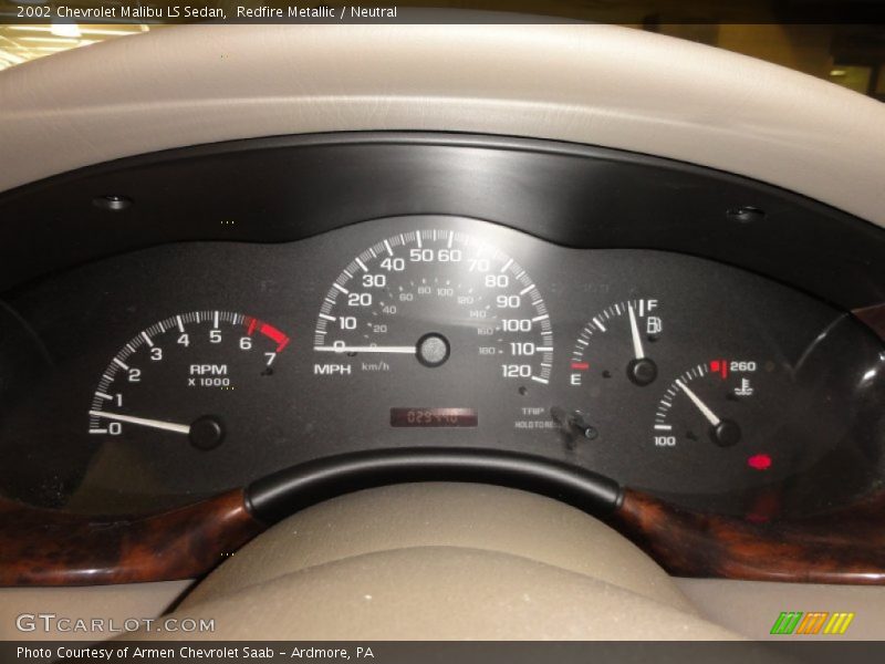 Redfire Metallic / Neutral 2002 Chevrolet Malibu LS Sedan