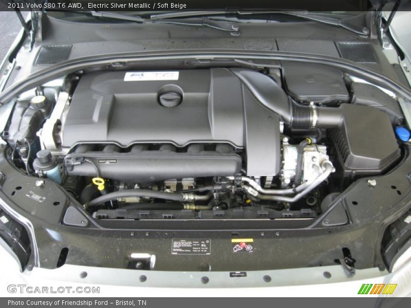  2011 S80 T6 AWD Engine - 3.0 Liter Twin Turbocharged DOHC 24V VVT Inline 6 Cylinder