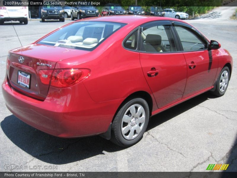 Redfire Pearl / Beige 2007 Hyundai Elantra GLS Sedan
