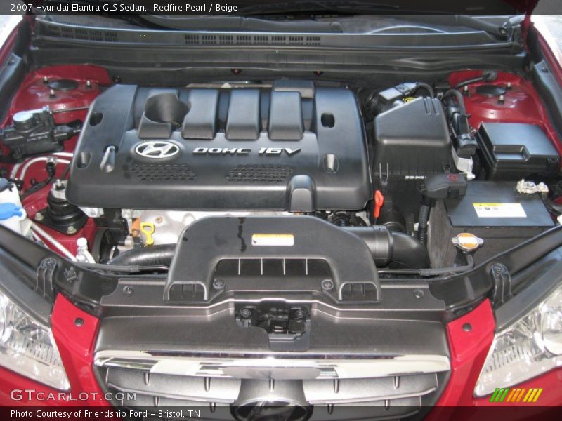Redfire Pearl / Beige 2007 Hyundai Elantra GLS Sedan