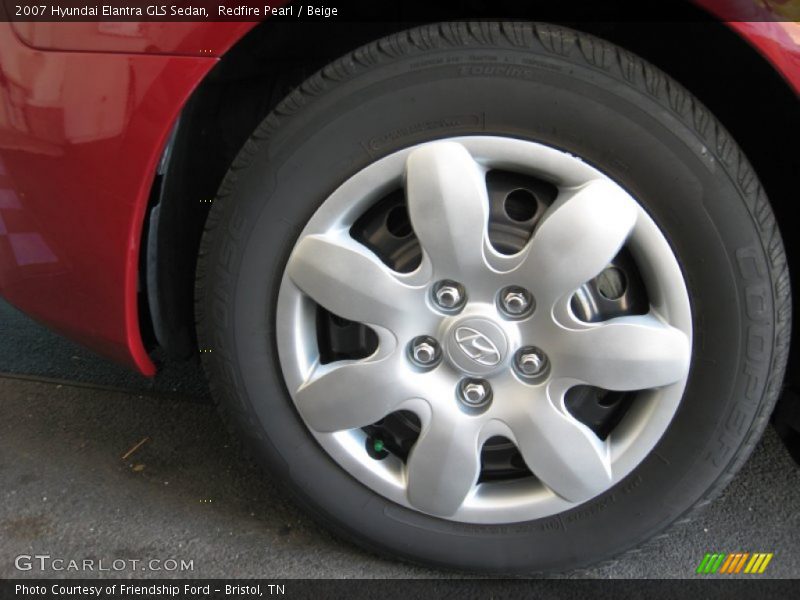 Redfire Pearl / Beige 2007 Hyundai Elantra GLS Sedan