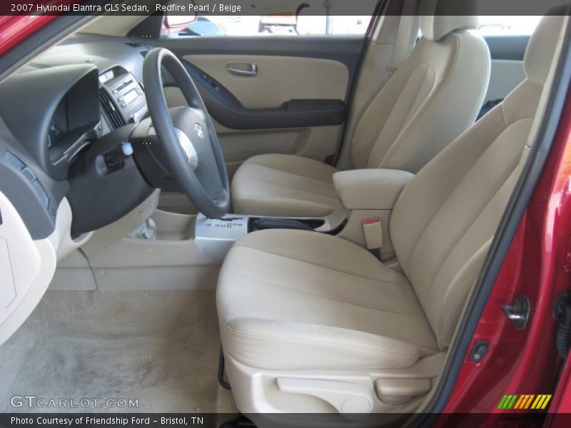 Redfire Pearl / Beige 2007 Hyundai Elantra GLS Sedan