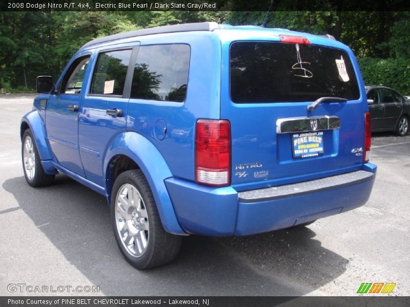 Electric Blue Pearl / Dark Slate Gray/Red 2008 Dodge Nitro R/T 4x4