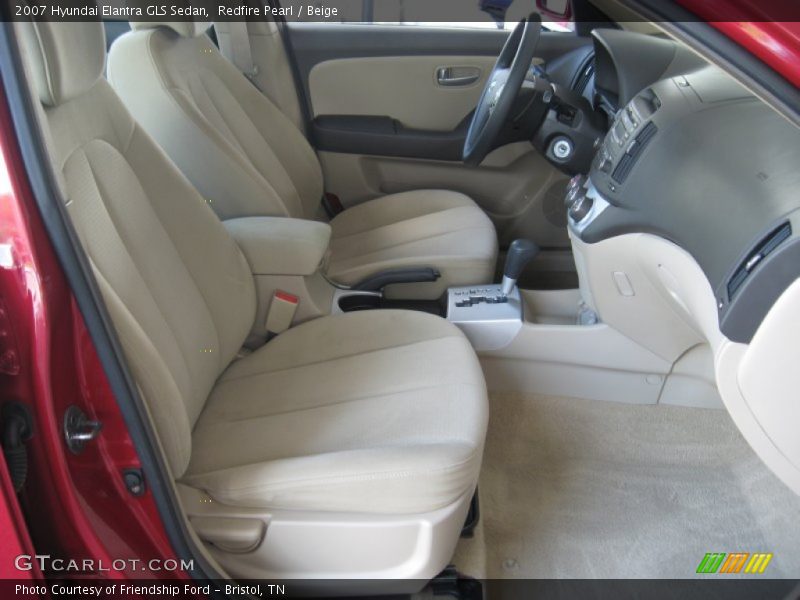 Redfire Pearl / Beige 2007 Hyundai Elantra GLS Sedan