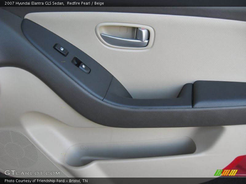 Redfire Pearl / Beige 2007 Hyundai Elantra GLS Sedan