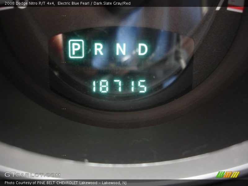 Electric Blue Pearl / Dark Slate Gray/Red 2008 Dodge Nitro R/T 4x4