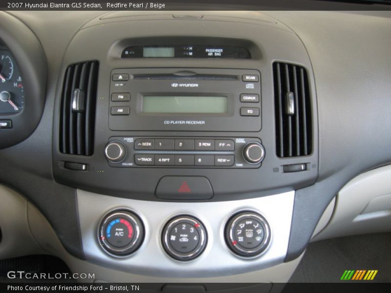 Redfire Pearl / Beige 2007 Hyundai Elantra GLS Sedan