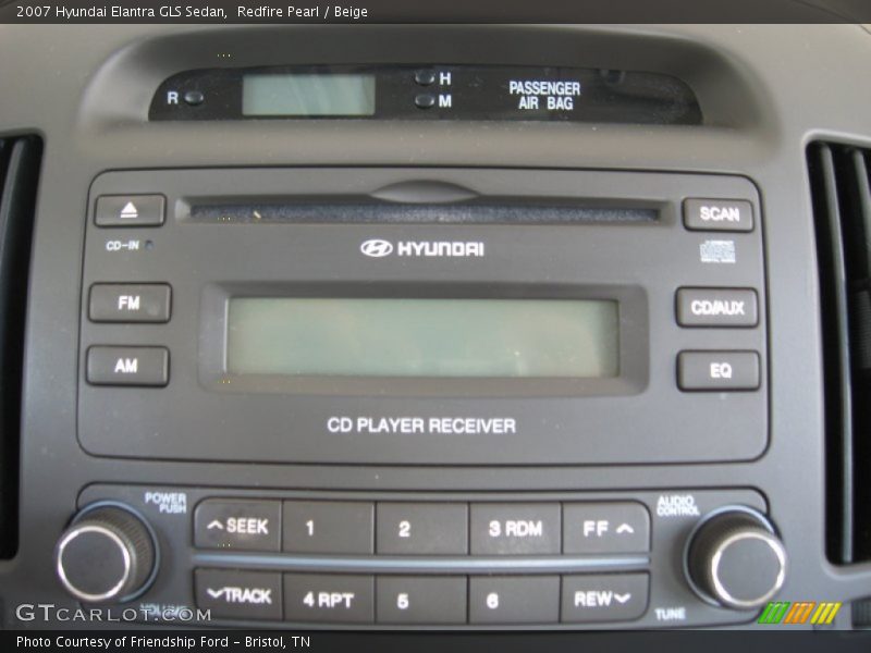 Redfire Pearl / Beige 2007 Hyundai Elantra GLS Sedan