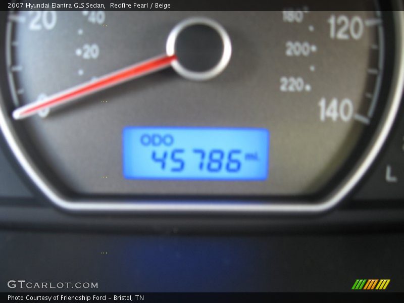 Redfire Pearl / Beige 2007 Hyundai Elantra GLS Sedan