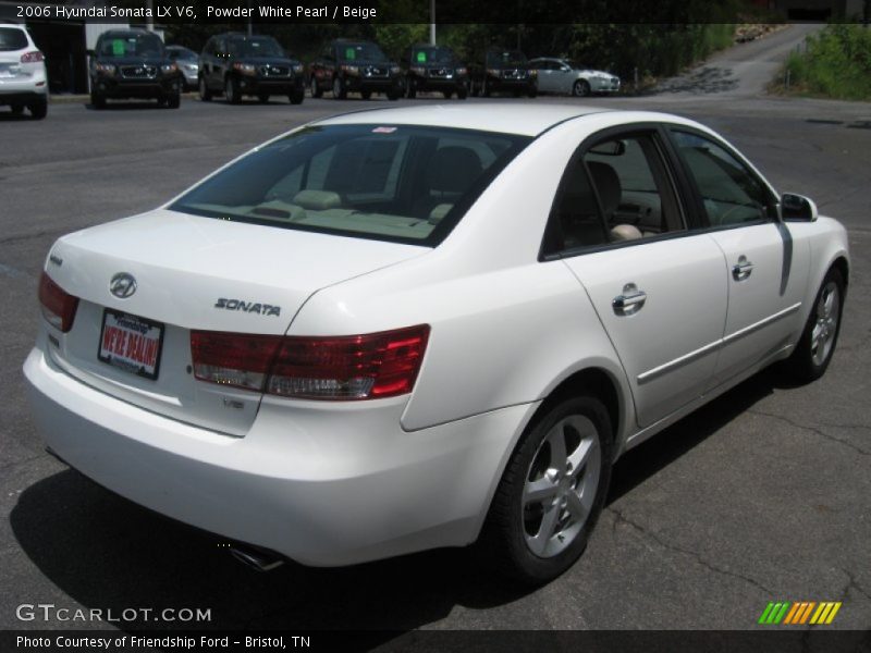 Powder White Pearl / Beige 2006 Hyundai Sonata LX V6