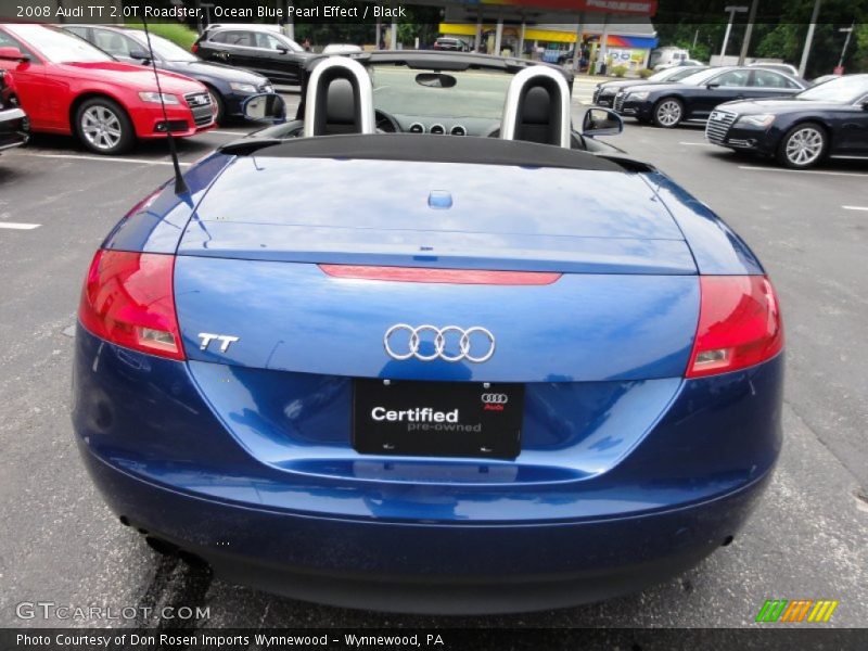 Ocean Blue Pearl Effect / Black 2008 Audi TT 2.0T Roadster