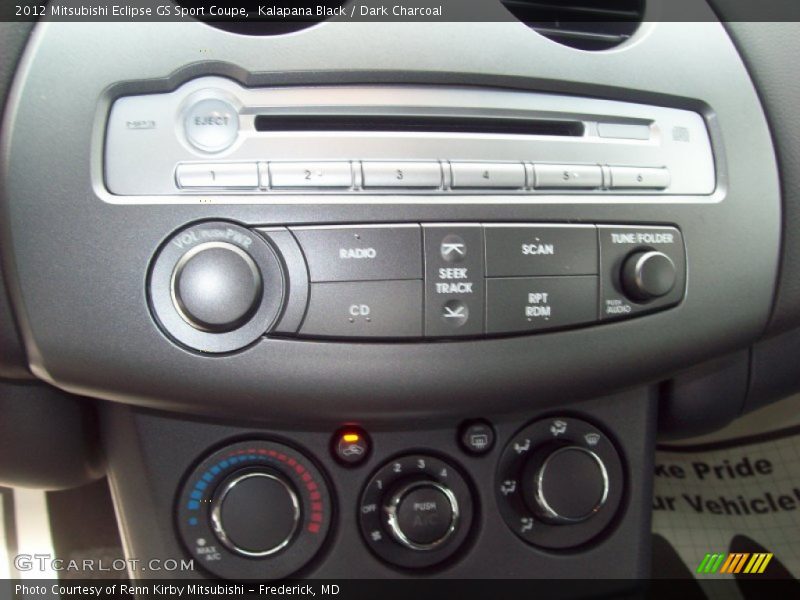 Controls of 2012 Eclipse GS Sport Coupe