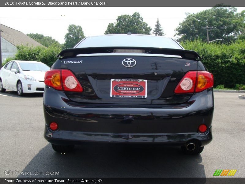 Black Sand Pearl / Dark Charcoal 2010 Toyota Corolla S