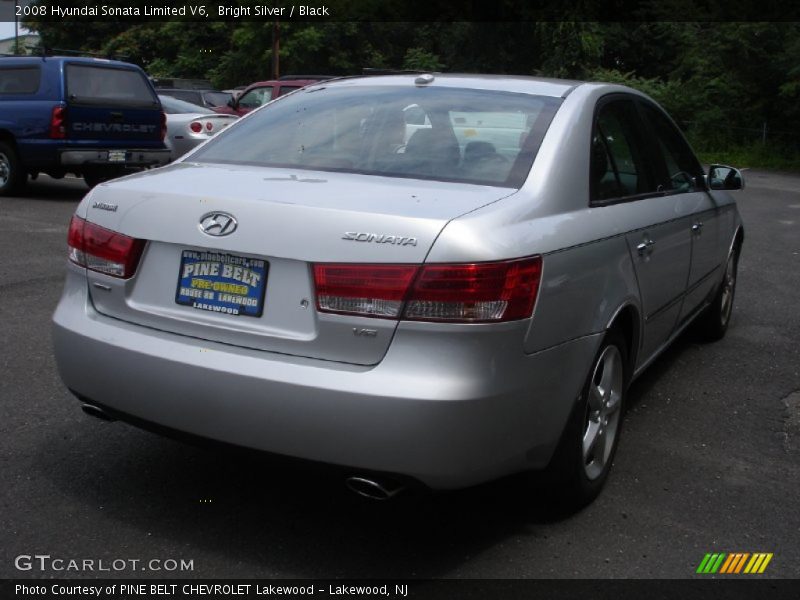 Bright Silver / Black 2008 Hyundai Sonata Limited V6