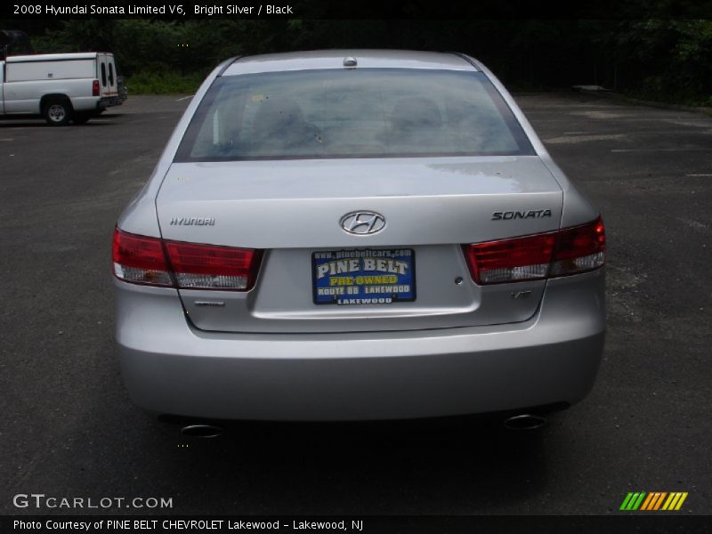 Bright Silver / Black 2008 Hyundai Sonata Limited V6