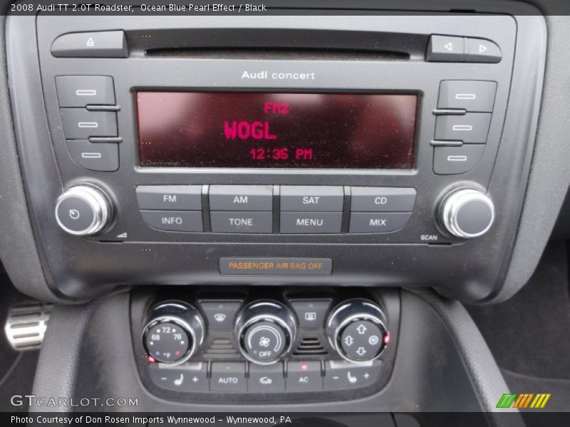 Controls of 2008 TT 2.0T Roadster