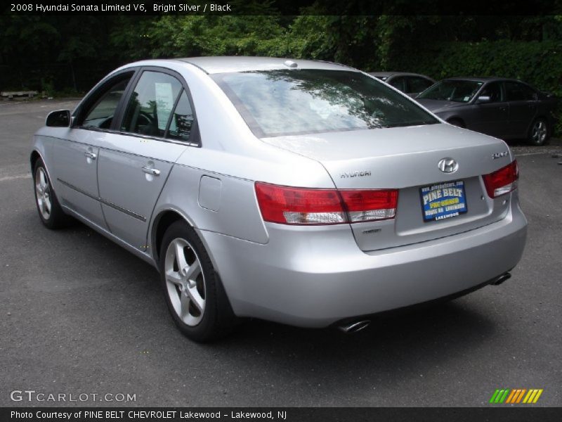 Bright Silver / Black 2008 Hyundai Sonata Limited V6
