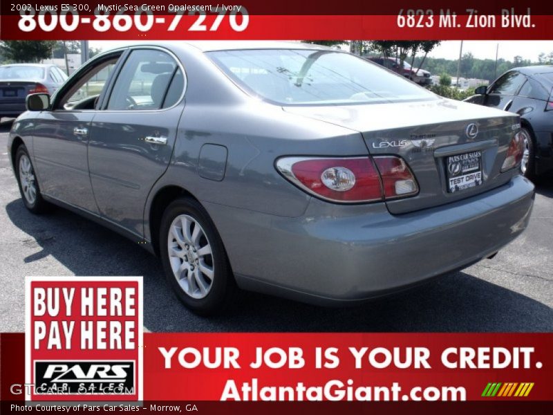 Mystic Sea Green Opalescent / Ivory 2002 Lexus ES 300