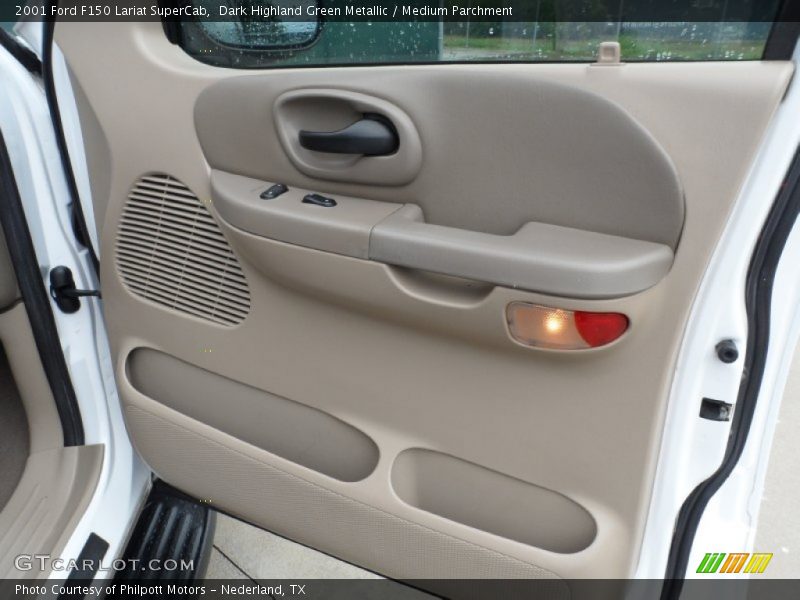 Dark Highland Green Metallic / Medium Parchment 2001 Ford F150 Lariat SuperCab