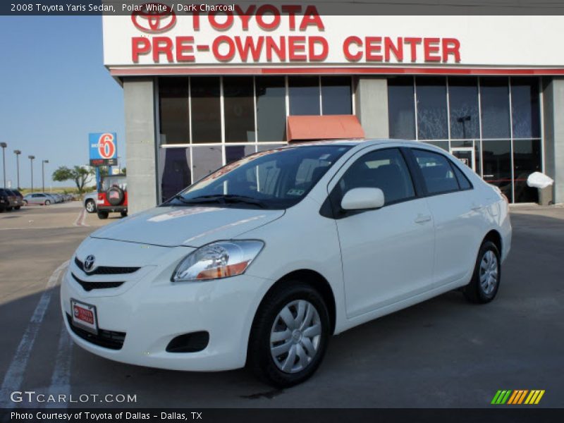 Polar White / Dark Charcoal 2008 Toyota Yaris Sedan