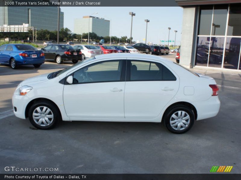 Polar White / Dark Charcoal 2008 Toyota Yaris Sedan