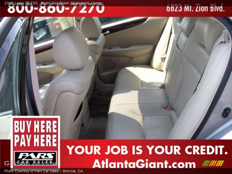 Mystic Sea Green Opalescent / Ivory 2002 Lexus ES 300