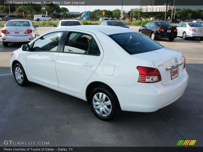 Polar White / Dark Charcoal 2008 Toyota Yaris Sedan